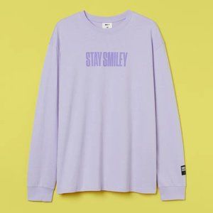Stay Smiley Relaxed Fit Printed Jersey Shirt